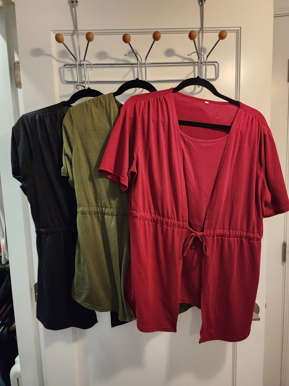 Nursing Drawstring Open Top Pack Of 3 Red Black Olive XL